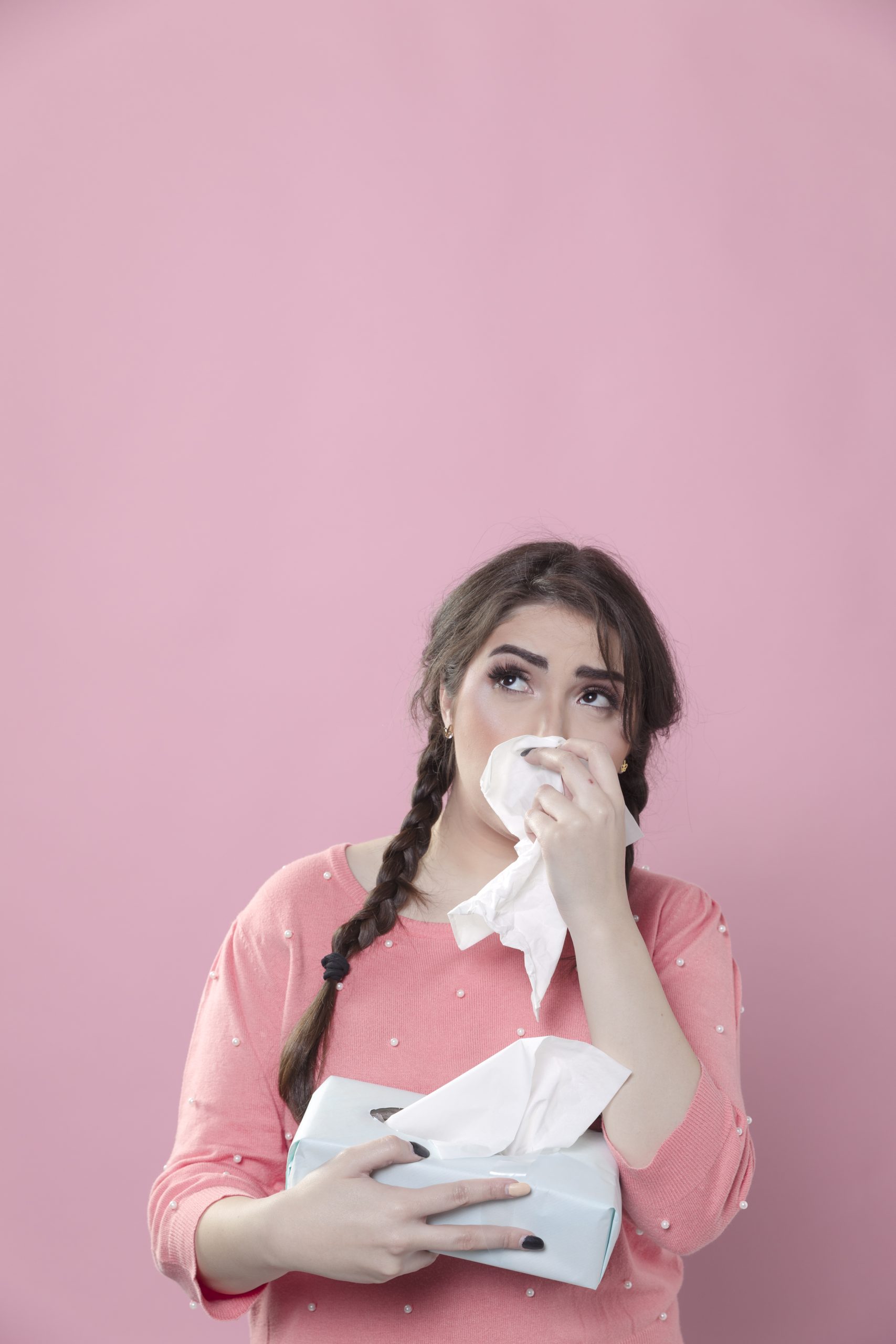 crying woman using napkins scaled