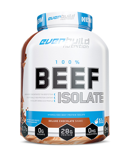 Телешки ШОКОЛАДОВ и ВАНИЛОВ протеин - EVERBUILD 100прц Beef Isolate